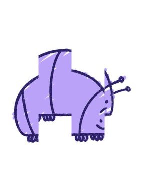 Böcek Tebeşiri Çiziminin bölünen hareket canlandırması