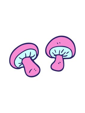 Çizgi film mantarlarını salla ve durdur.