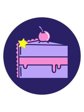 Parıldayan yıldızlar çikolatalı pasta imajının canlandırılmasını etkiler.