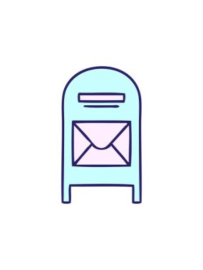 Posta kutusunun sevimli karikatürünün dikkat çekici animasyonu.