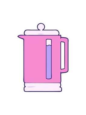 karikatür elektrikli su ısıtıcısının basınçlı animasyonu