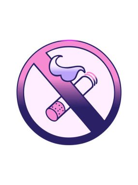 sigara içilmeyen tabelanın gradyan gölgeli çizgi filmini canlandırın.