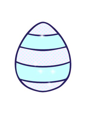 Çizgi roman tarzı Paskalya Yumurtası çizgi filminin ışıltılı etkisi