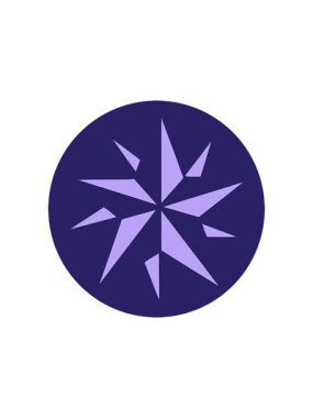 Bir yıldızın ikonik dövme çiziminin yıldız patlaması etkisi animasyonu