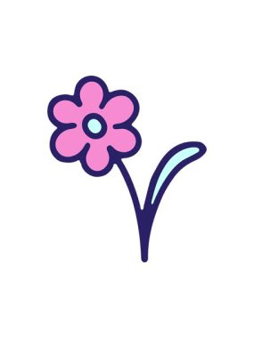 Basit çiçek tasarım elementinin hareketli canlandırması