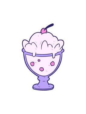 Dikkat çekici çizgi film leziz tatlısının animasyonu