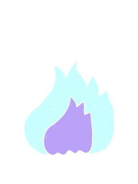 Alevin düz renk çiziminin zıplama hareketi canlandırması