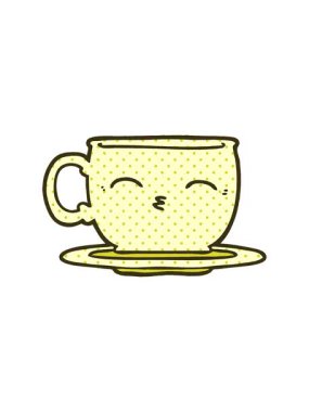 Çizgi film çay fincanının renk animasyonu değişiyor