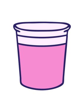 Parlak ışık efekti, el çizimi, karikatür bitkisi kabı.