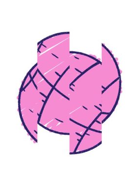 Basketbol Tebeşir çizgi filminin bölünmüş hareket animasyonu