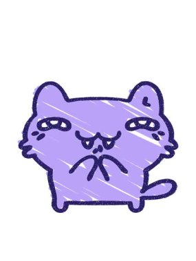 kedi tebeşiri çiziminin hareketli animasyonu