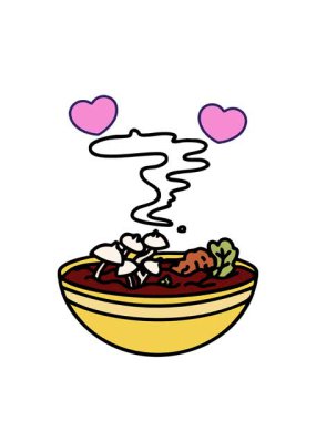 Japon kâsesinde terbiye edilmiş mantarların dönen kalpleri.