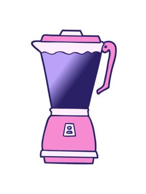 Çizgi film yemek işlemcisinin titreşimli hareketi