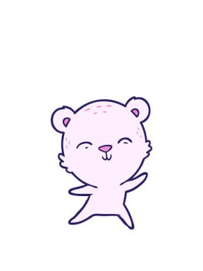 Ayı çizgi film karakterinin animasyonunu genişletiyor.