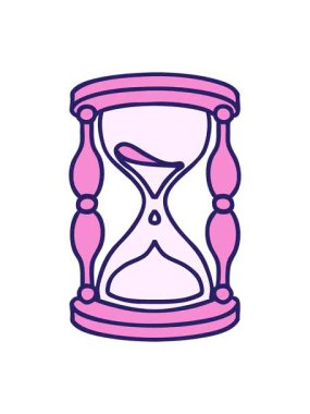 Dövmenin hareketli animasyonu geleneksel bir saat camı tarzında.