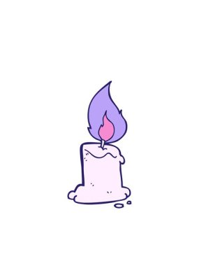 blinking radial lines animation of candle cartoon design