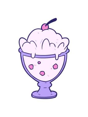 karikatür çizgi filminin canlandırma efekti leziz tatlı