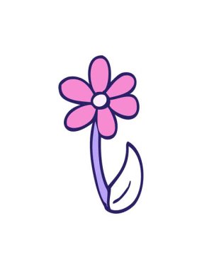 karikatür karikatür bahar çiçeğinin basınçlı animasyonu