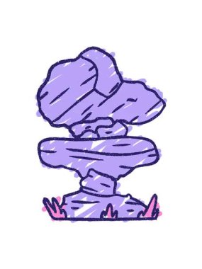 Yığılmış Kayalar Tebeşir Çiziminin canlandırma efektini göster