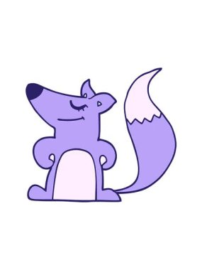 Tatlı tilki çizgi filminin dönen hareket animasyonu