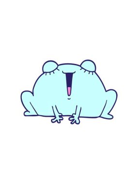 Tatlı kurbağanın hareketli animasyonu