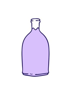 neon ışık efekti el animasyonu garip çizilmiş kırmızı şarap şişesi