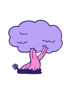 karikatür ağacının basınçlı animasyonu