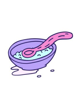 gevrek kasesinin karikatür karalamalarının hareketli animasyonu