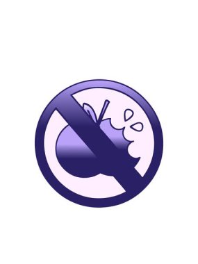 Yanıp sönen radyal çizgiler yeme yasağı işaretinin gölgeli çizgi filmlerinin animasyonu