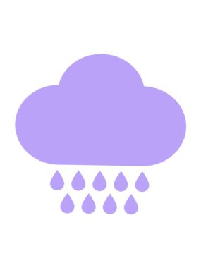 vibrating motion animation of raincloud