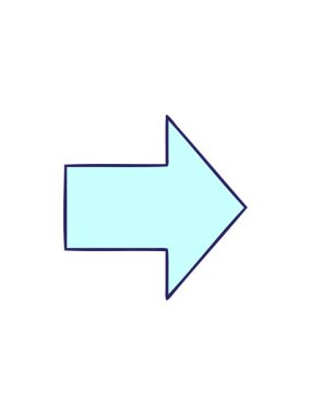 radioactive glowing animation of cartoon of a pointing arrow