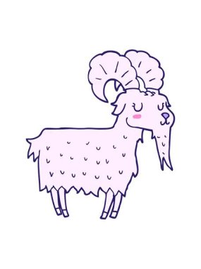 Çizgi film keçisinin hareketli animasyonu