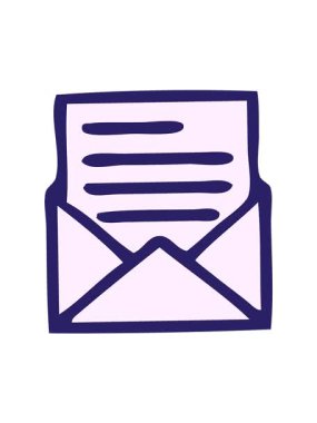 Sevimli bir mektup ve zarf tasarımının hareketli animasyonunu oynat