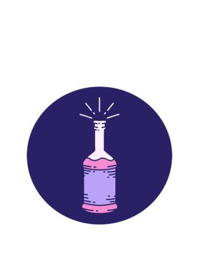 Dövme stili bira şişesinin animasyonunu büyütüyorum.