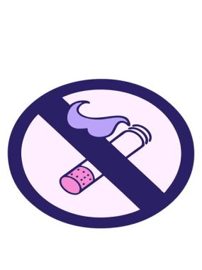 Sigara içilmeyen tabelanın hareketli animasyonu