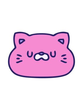 Kedi suratlı bir karikatürün hareketli animasyonu