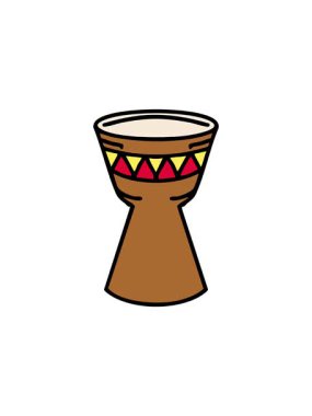 Geleneksel Brezilya karnaval enstrümanının radyoaktif parlak animasyonu