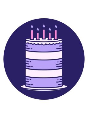 Doğum günü pastasının karalamalarının animasyonunu durdur ve durdur