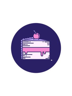 Pasta çemberi işaretinin radyoaktif parlak animasyonu