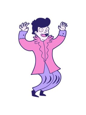 Çılgın karikatür vampirinin hareketli animasyonu