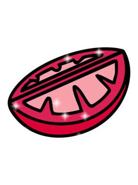 Brezilya yemek dilimi domatesin parıltı etkisi