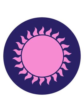 ikonik dövme stili güneşin canlandırma efekti