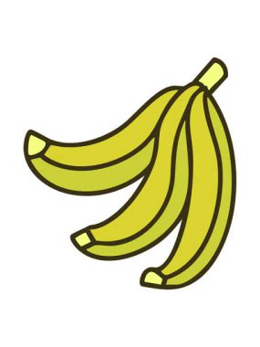 Brezilya çiziminden bir demet muzun renk animasyonu değişiyor