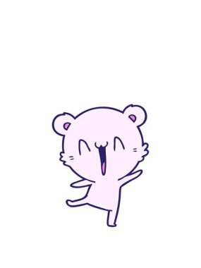 Mutlu kutup ayısı çiziminin animasyonunu genişletiyorum.