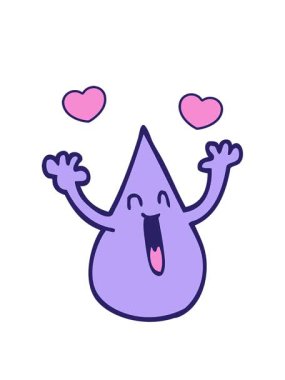 dönen kalpler karikatür karalama yağmur damlası animasyonu