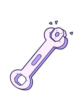 Titreşimli hareket çizgi film anahtarının fındık dönüşünü canlandırıyor