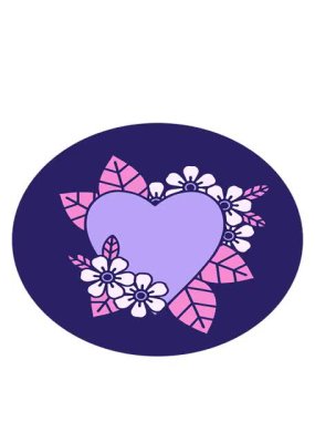 Botanik bir kalbin ikonik dövme görüntüsünün hareketli animasyonu