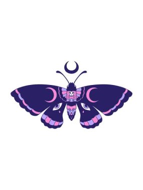 Geleneksel bir güve stilinde titreyen dövme animasyonu