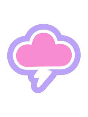 Fırtına bulutu simgesinin hareketli canlandırması