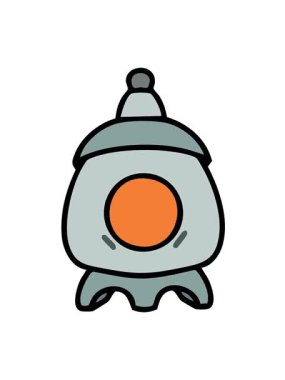 Japon taş tapınağının hareketli animasyonu içeriden aydınlatılıyor.